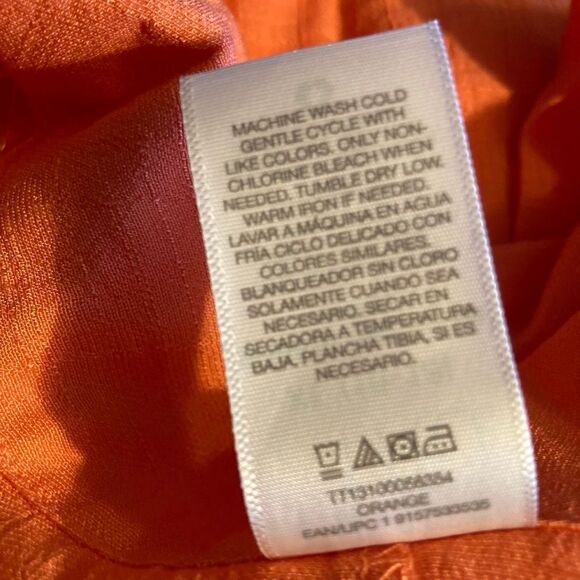 TIME & TRU Orange Top Wrap 3/4 Sleeves Size XL New With Tags - Picture 9 of 12